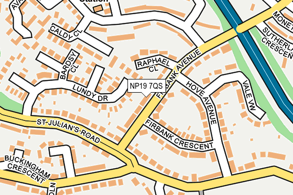 NP19 7QS map - OS OpenMap – Local (Ordnance Survey)