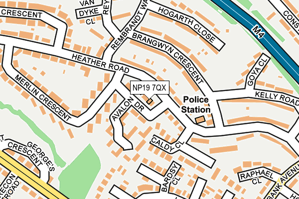NP19 7QX map - OS OpenMap – Local (Ordnance Survey)
