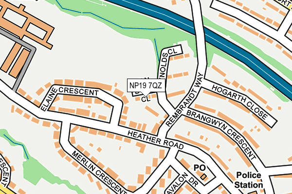 NP19 7QZ map - OS OpenMap – Local (Ordnance Survey)