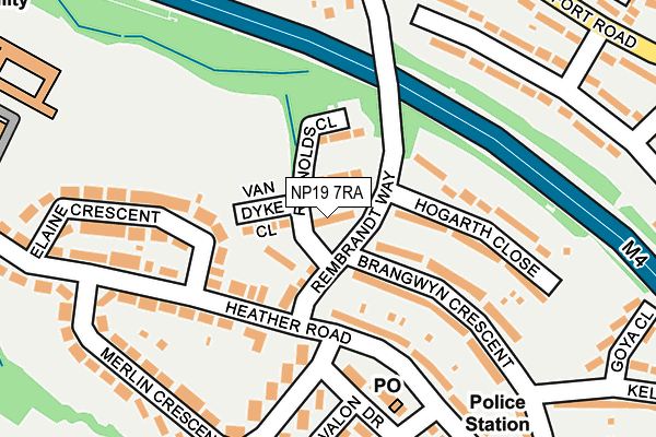NP19 7RA map - OS OpenMap – Local (Ordnance Survey)