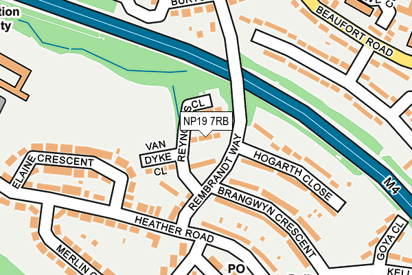 NP19 7RB map - OS OpenMap – Local (Ordnance Survey)