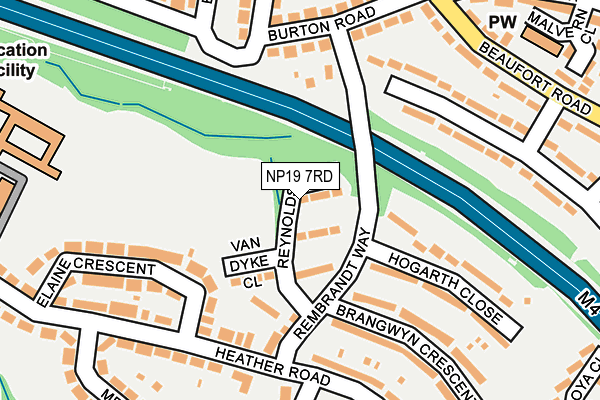 NP19 7RD map - OS OpenMap – Local (Ordnance Survey)