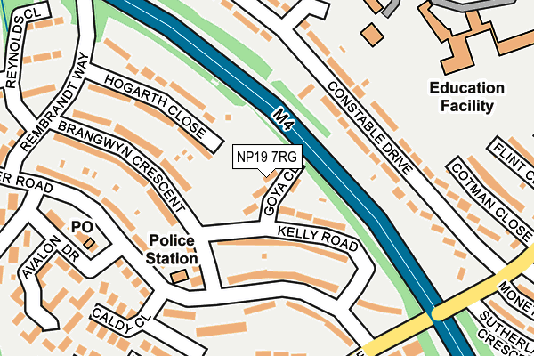 NP19 7RG map - OS OpenMap – Local (Ordnance Survey)