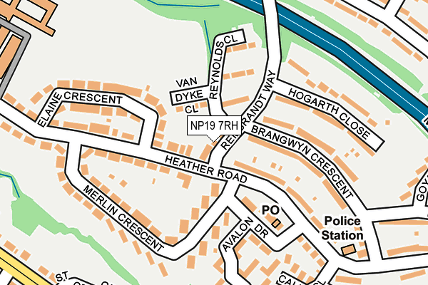 NP19 7RH map - OS OpenMap – Local (Ordnance Survey)