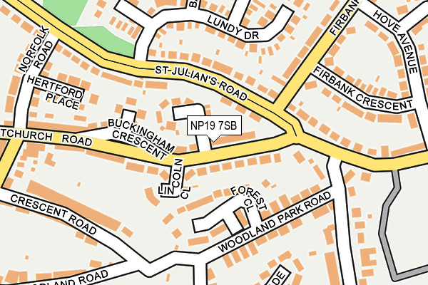 NP19 7SB map - OS OpenMap – Local (Ordnance Survey)