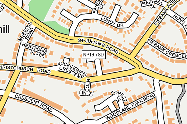 NP19 7SD map - OS OpenMap – Local (Ordnance Survey)