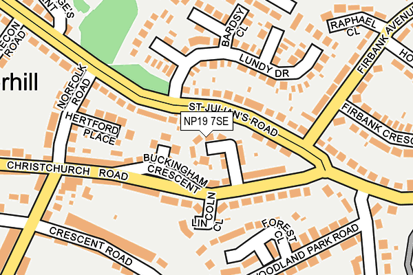 NP19 7SE map - OS OpenMap – Local (Ordnance Survey)