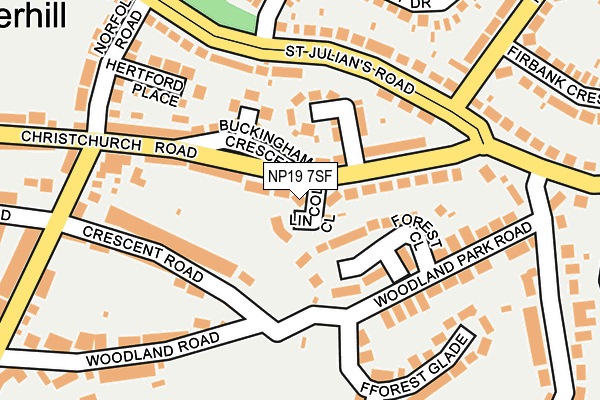 NP19 7SF map - OS OpenMap – Local (Ordnance Survey)