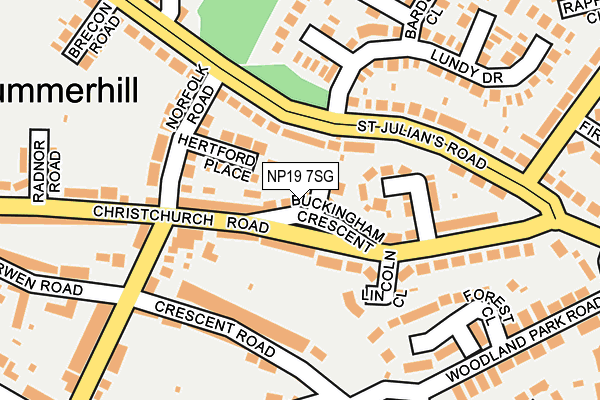 NP19 7SG map - OS OpenMap – Local (Ordnance Survey)