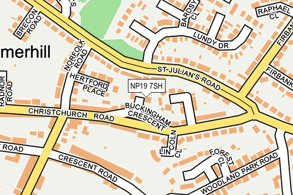 NP19 7SH map - OS OpenMap – Local (Ordnance Survey)