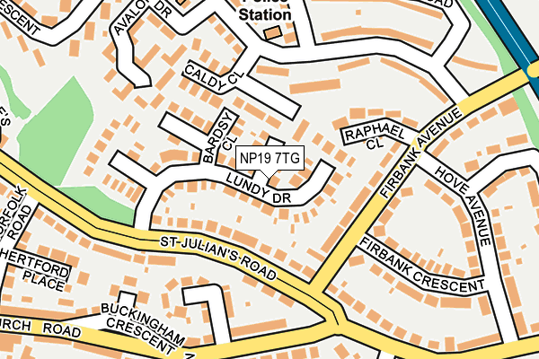 NP19 7TG map - OS OpenMap – Local (Ordnance Survey)