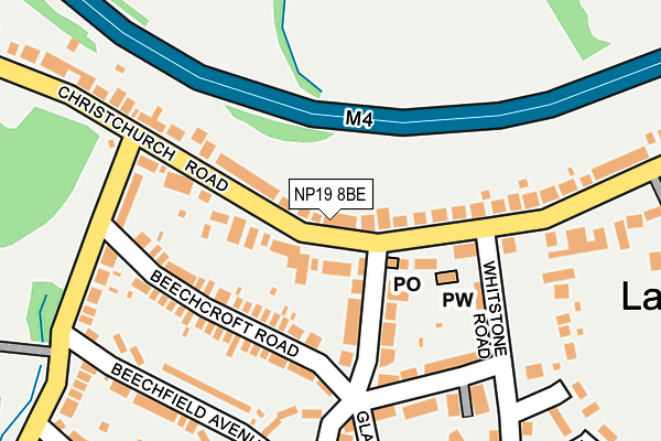 NP19 8BE map - OS OpenMap – Local (Ordnance Survey)