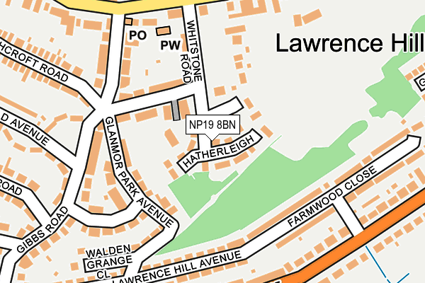 NP19 8BN map - OS OpenMap – Local (Ordnance Survey)