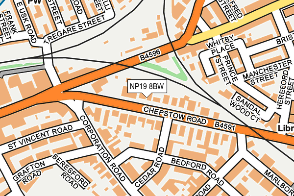 NP19 8BW map - OS OpenMap – Local (Ordnance Survey)