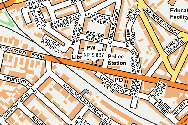 NP19 8BY map - OS OpenMap – Local (Ordnance Survey)