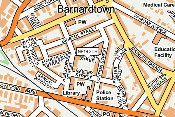 NP19 8DH map - OS OpenMap – Local (Ordnance Survey)