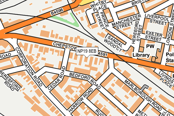 NP19 8EB map - OS OpenMap – Local (Ordnance Survey)
