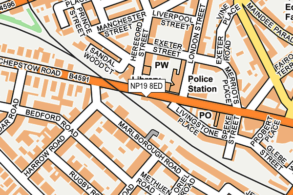 NP19 8ED map - OS OpenMap – Local (Ordnance Survey)