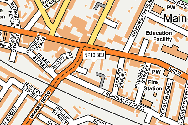 NP19 8EJ map - OS OpenMap – Local (Ordnance Survey)