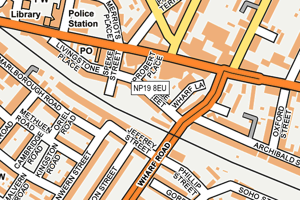 NP19 8EU map - OS OpenMap – Local (Ordnance Survey)