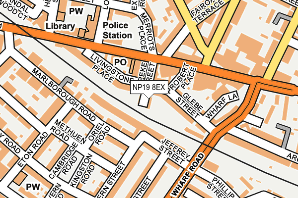 NP19 8EX map - OS OpenMap – Local (Ordnance Survey)