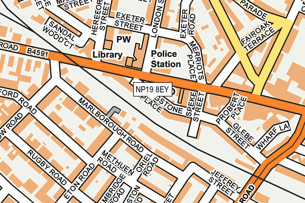 NP19 8EY map - OS OpenMap – Local (Ordnance Survey)
