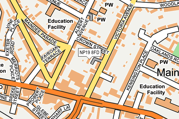 NP19 8FD map - OS OpenMap – Local (Ordnance Survey)