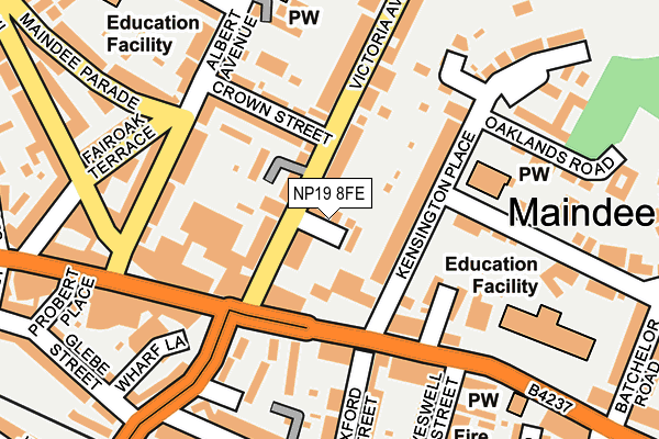 NP19 8FE map - OS OpenMap – Local (Ordnance Survey)