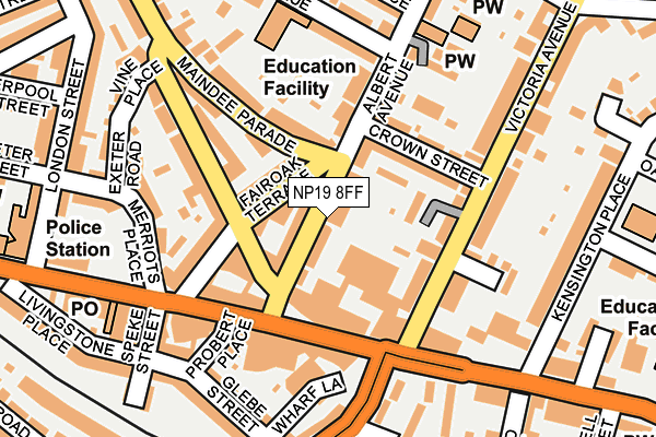 NP19 8FF map - OS OpenMap – Local (Ordnance Survey)