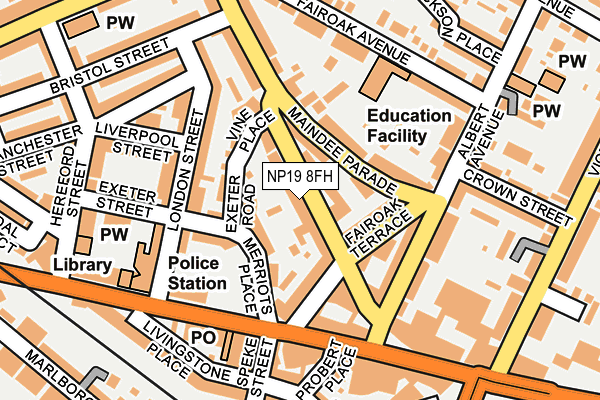 NP19 8FH map - OS OpenMap – Local (Ordnance Survey)