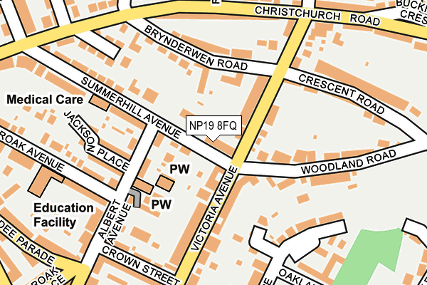 NP19 8FQ map - OS OpenMap – Local (Ordnance Survey)