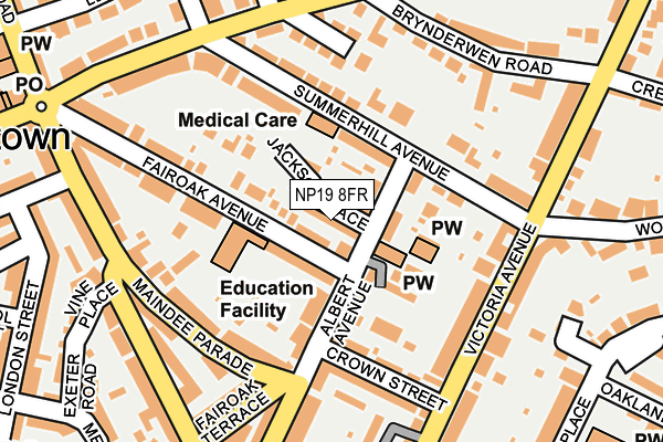 NP19 8FR map - OS OpenMap – Local (Ordnance Survey)