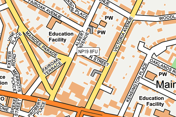 NP19 8FU map - OS OpenMap – Local (Ordnance Survey)