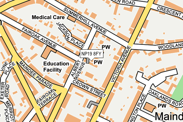 NP19 8FY map - OS OpenMap – Local (Ordnance Survey)