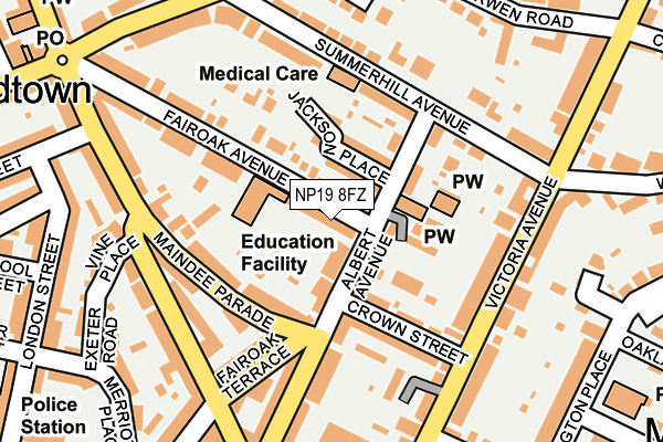 NP19 8FZ map - OS OpenMap – Local (Ordnance Survey)