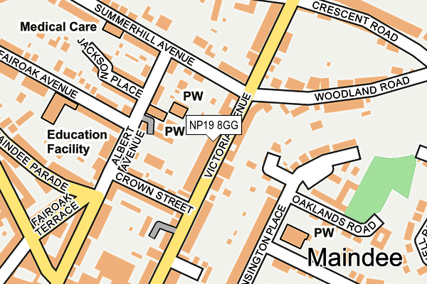 NP19 8GG map - OS OpenMap – Local (Ordnance Survey)