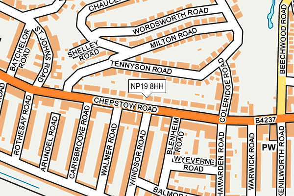 NP19 8HH map - OS OpenMap – Local (Ordnance Survey)