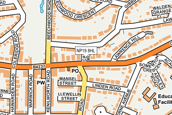 NP19 8HL map - OS OpenMap – Local (Ordnance Survey)