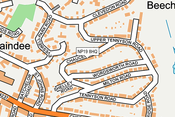 NP19 8HQ map - OS OpenMap – Local (Ordnance Survey)
