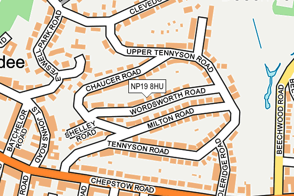 NP19 8HU map - OS OpenMap – Local (Ordnance Survey)