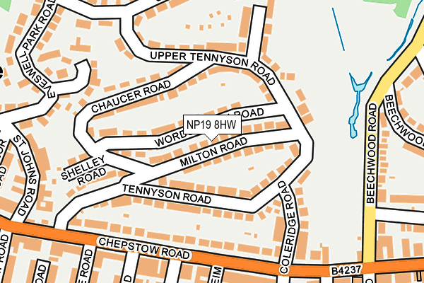 NP19 8HW map - OS OpenMap – Local (Ordnance Survey)