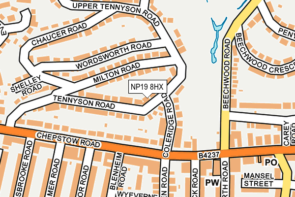 NP19 8HX map - OS OpenMap – Local (Ordnance Survey)