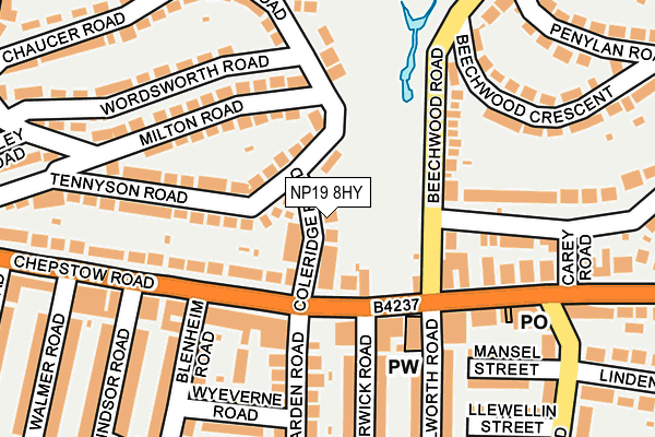 NP19 8HY map - OS OpenMap – Local (Ordnance Survey)