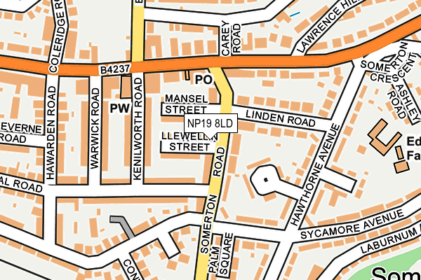 NP19 8LD map - OS OpenMap – Local (Ordnance Survey)