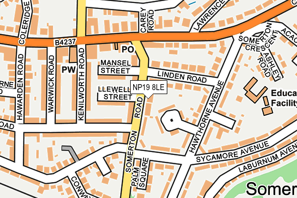 NP19 8LE map - OS OpenMap – Local (Ordnance Survey)