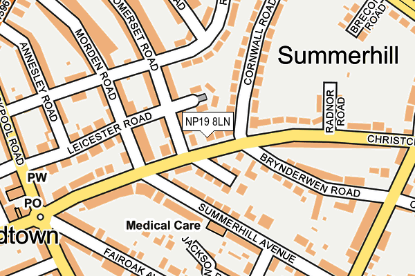 NP19 8LN map - OS OpenMap – Local (Ordnance Survey)