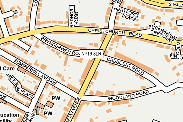NP19 8LR map - OS OpenMap – Local (Ordnance Survey)