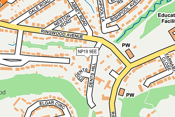 NP19 9EE map - OS OpenMap – Local (Ordnance Survey)