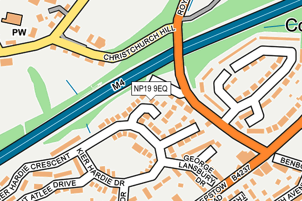 NP19 9EQ map - OS OpenMap – Local (Ordnance Survey)