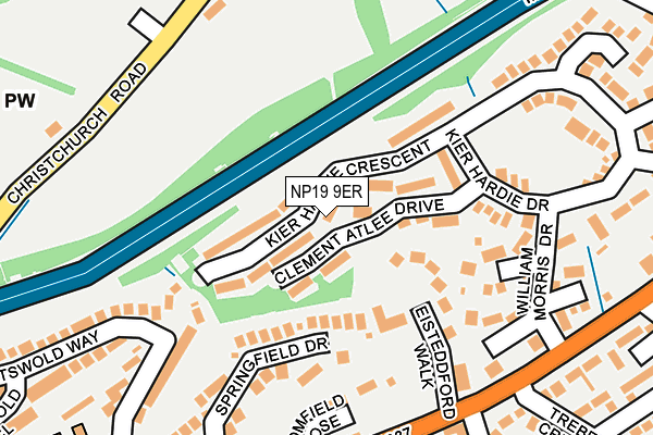 NP19 9ER map - OS OpenMap – Local (Ordnance Survey)